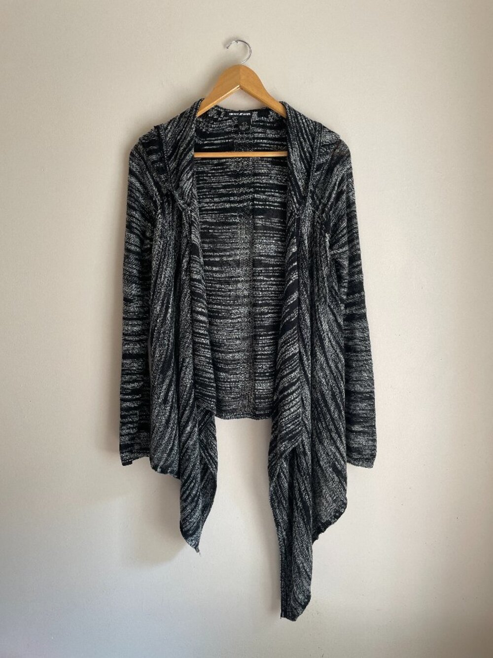 DKNY Jeans Waterfall Cardigan Hooded Sweater